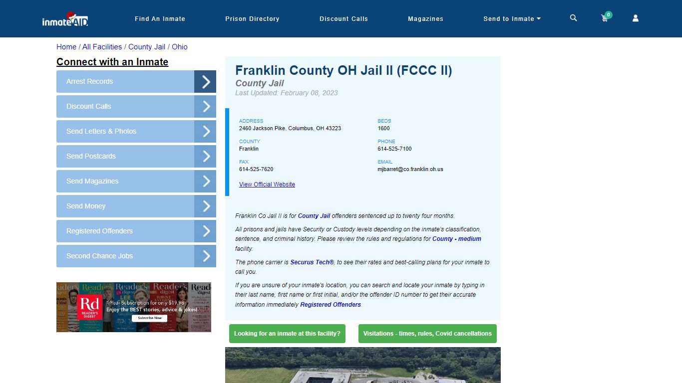 Franklin County OH Jail II (FCCC II) - Inmate Locator - Columbus, OH